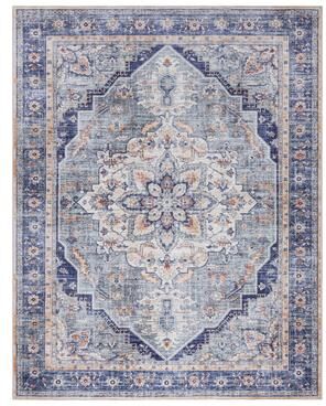Gertmenian Crystal Print Washable Digital Printed Flat Pile Polyester Slip Resistant Area Rug Collection