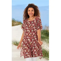 Viskose-Kaftan in Druck rot in Größe 52/54 von DW-Shop, Rot, 52/54
