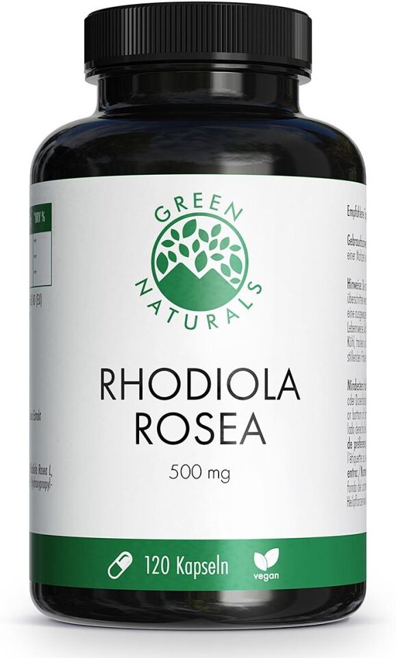GREEN NATURALS Rhodiola Rosea 500 mg hochdosiert
