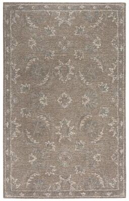 Alora Decor Peace Beige and Cream Geometric Hand-tufted Wool Rug