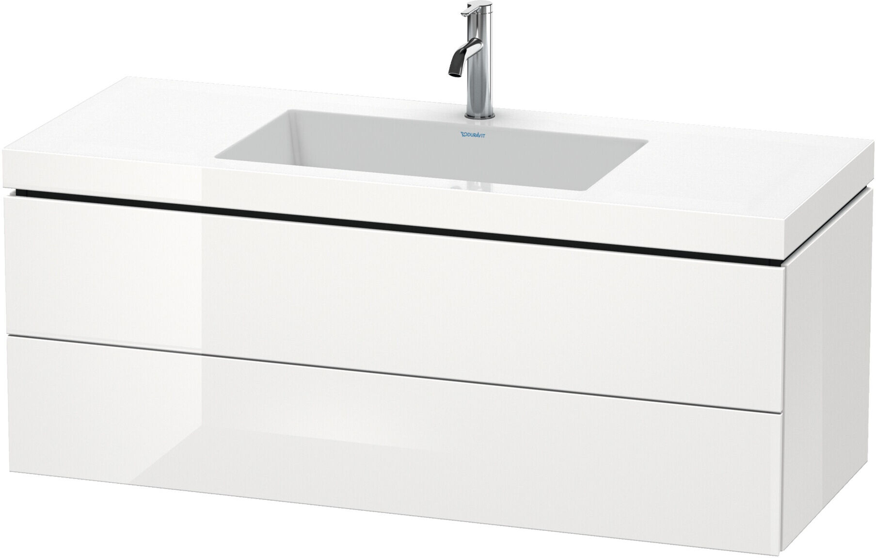 Duravit Waschtischunterschrank c-bonded L-Cube 120x48cm, 1 HL, T matt, 2 Schub., wandhängend (LC6929O8383)