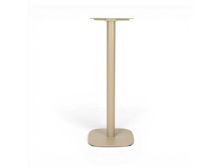 Pied de table haute PASSY - Mange-Debout - Beige - Base carrée