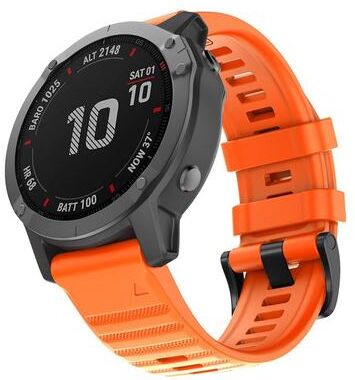 Everyday Crate Garmin Fenix 6 22mm Silicone Watch Band Soft Replacement Watch Strap orange