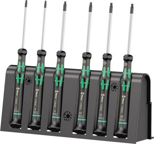 Wera 2067/6 TORX BO Elektrotechnik und Feinwerktechnik Schraubendreher-Set 6teilig TORX BO