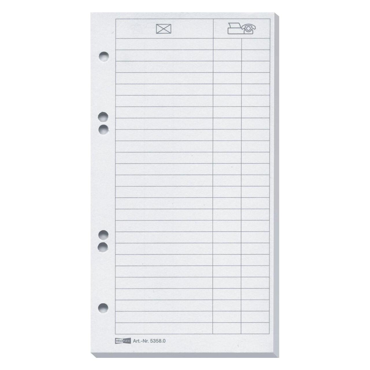 Veloflex Telefon Register Karton f. 4152. (5358000)