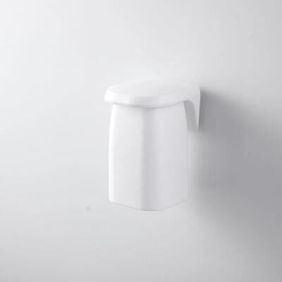 Inspire Select Japanese Minimalist Magnetic Toothbrush Holder With Cup Wall Mounted Drainage Dental Storage Rack white 2 Pcs