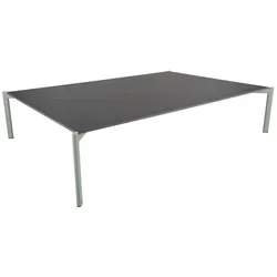 Gartencouchtisch Hallavara, aus Stein und Edelstahl, modern, grün, 162x112 cm
