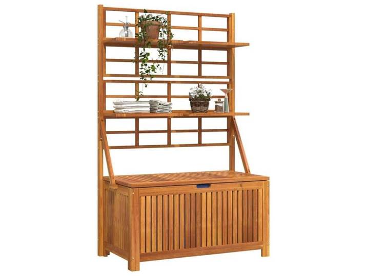 En soldes - Boîte de rangement de jardin Cabinet de Rangement - Coffre pour balcon avec treillis 99x50x160cm Acacia massif 8_704724