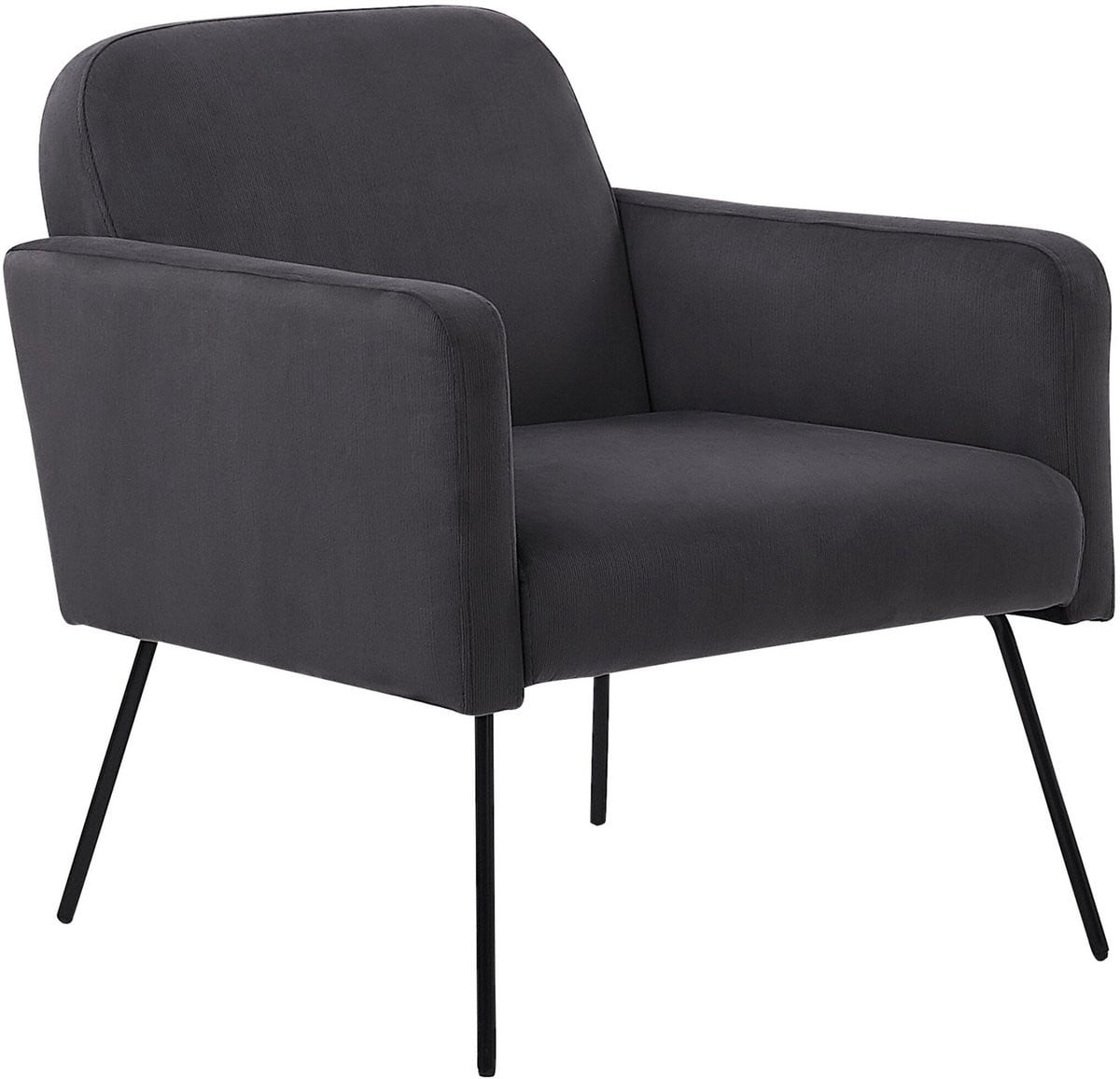 Beliani Fauteuil Grijs Fluweel