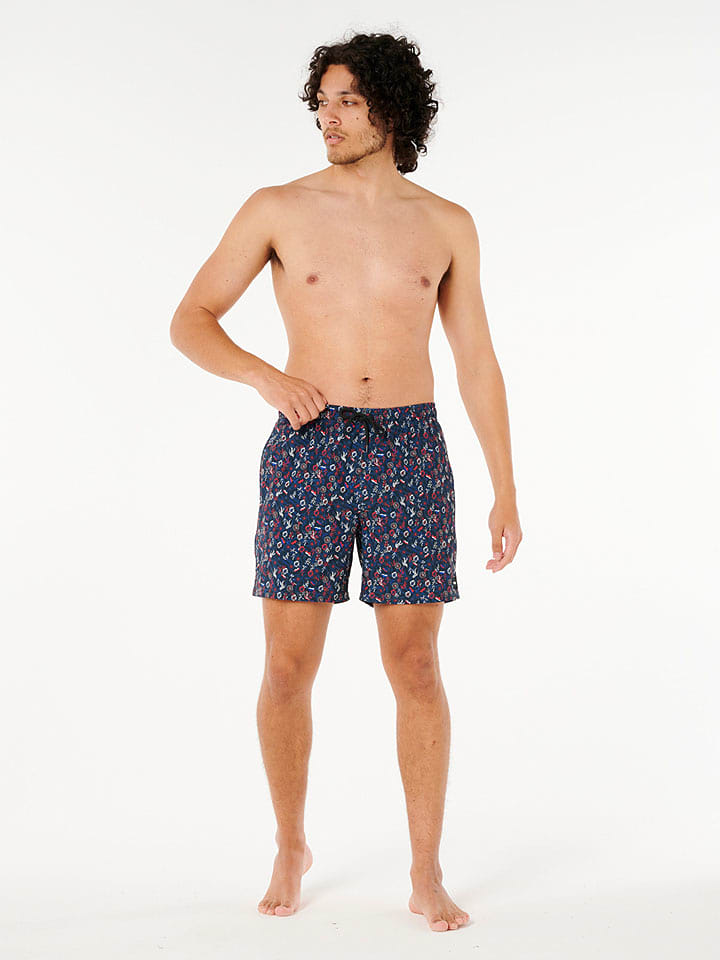 Rip Curl Badeshorts "Fun Times Volley" in Dunkelblau/ Rot - S