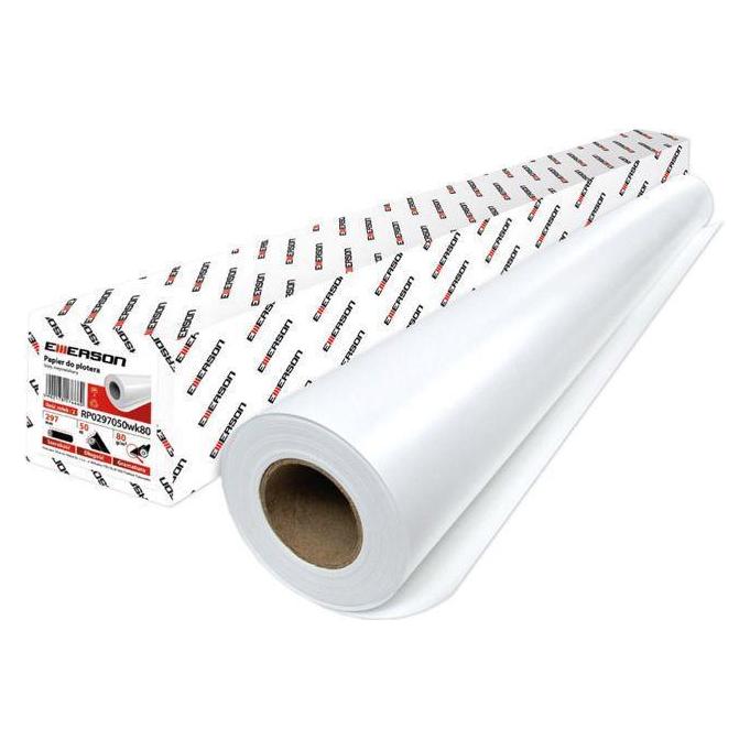 Emerson Paper for ploter 594mm x 50m, 90g Roll, 50mm core (90 g/m², 5000 cm, 59.40 cm) (5902178176752)
