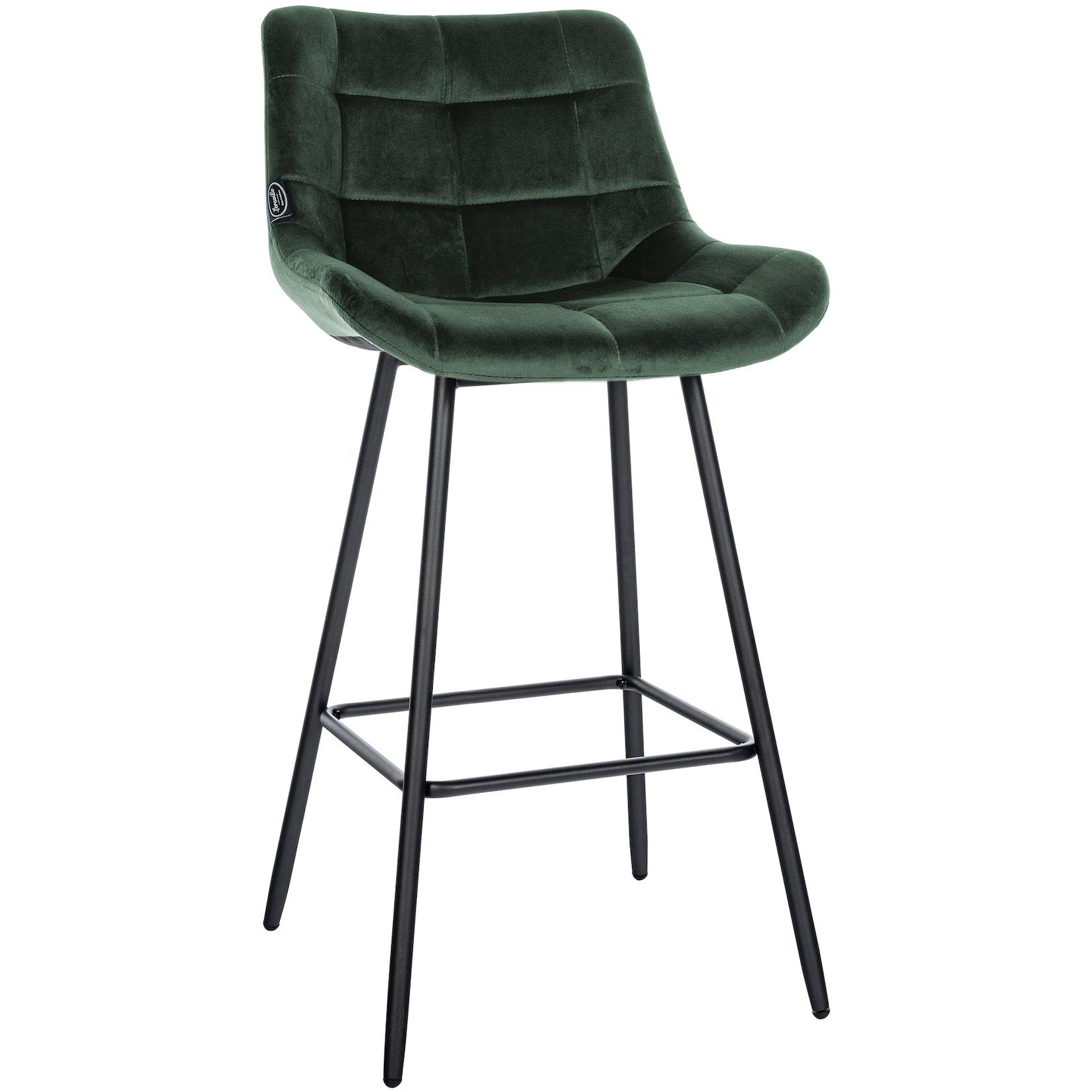CLP Barhocker Weston Samt Material: Samt, Farbe: dunkelgrün