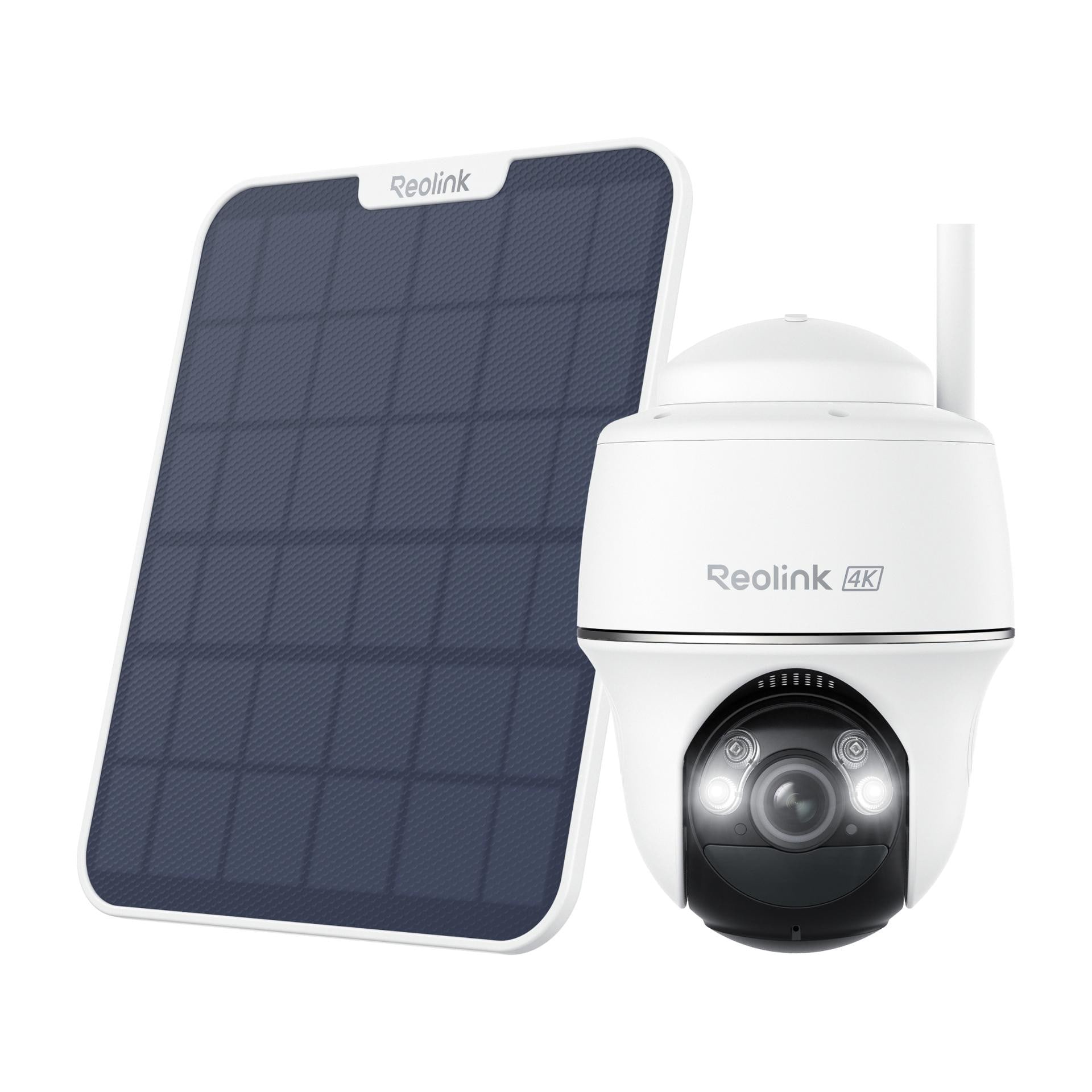 Reolink Argus Series B440 Pan/Tilt-WLAN-Kamera mit Reolink Solar Panel 2 weiß 40-57-9767 + 40-57-9065