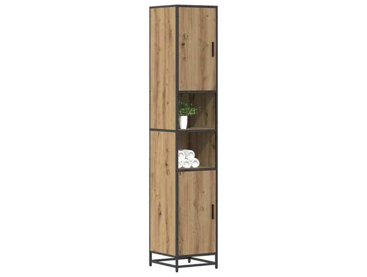 (TOP 2026)Ensemble de mobilier de salle de bain - SWEETY - ARMOIRE WC/SALLE DE BAIN COMPLETE - Chêne artisanal 35x37 5x188 5cm 36148