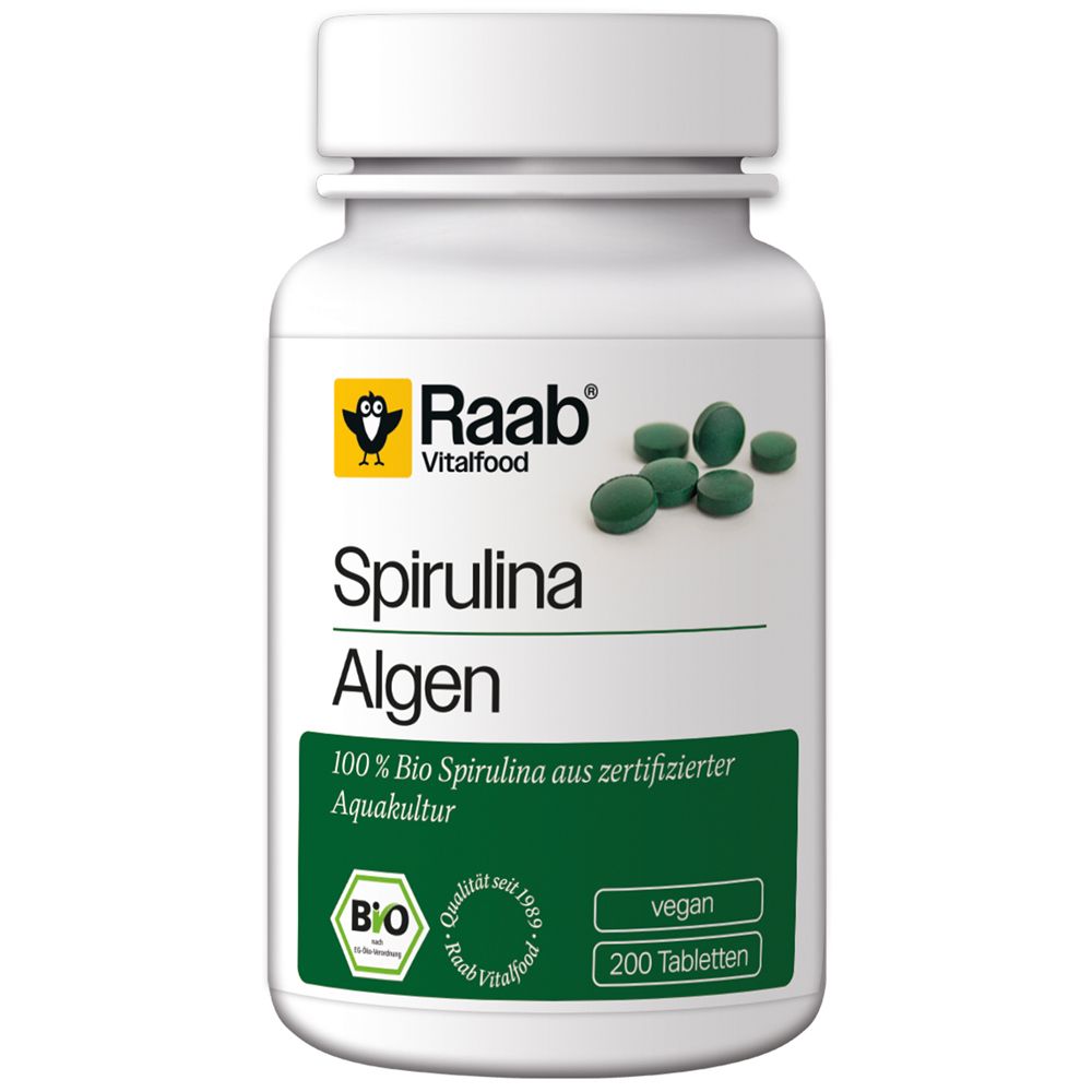 Raab Vitalfood Spirulina Bio Tabletten 200 St Compretten