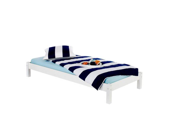 Idimex Futonbett Taifun 90x200 cm weiß, Weiß, Holz, Kiefer, Mode, 90x200 cm, FSC Mix, Schlafzimmer, Betten, Futonbetten