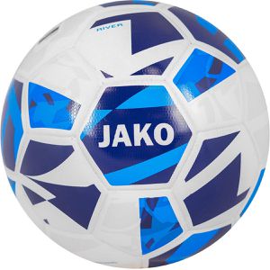 JAKO Fußball River FIFA Basic, 2342-659, Größe 5, 430 Gramm, weiß/blau, Trainingsball
