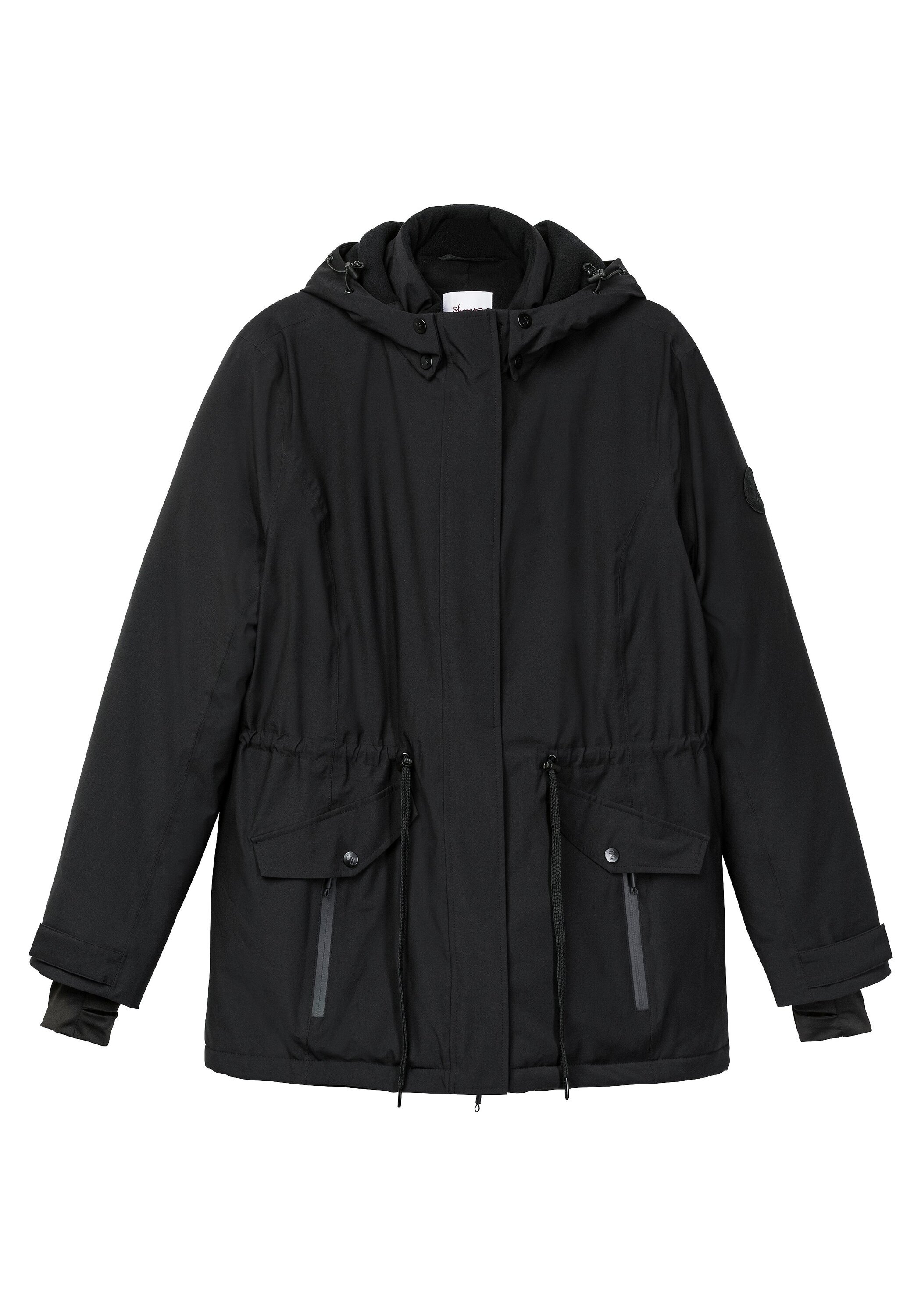 sheego Damen Große Größen Outdoorjacke mit Fleecefutter, wasser- und winddicht Ski sportlich Patches