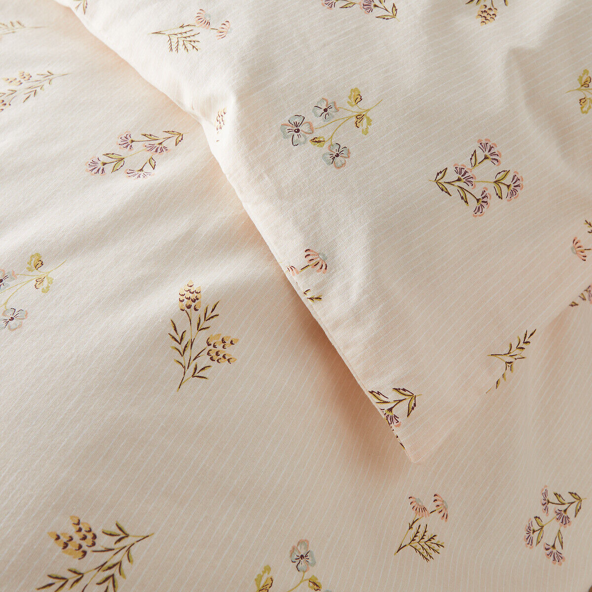 LA REDOUTE INTERIEURS Housse de couette 50% coton recyclé, Camomille