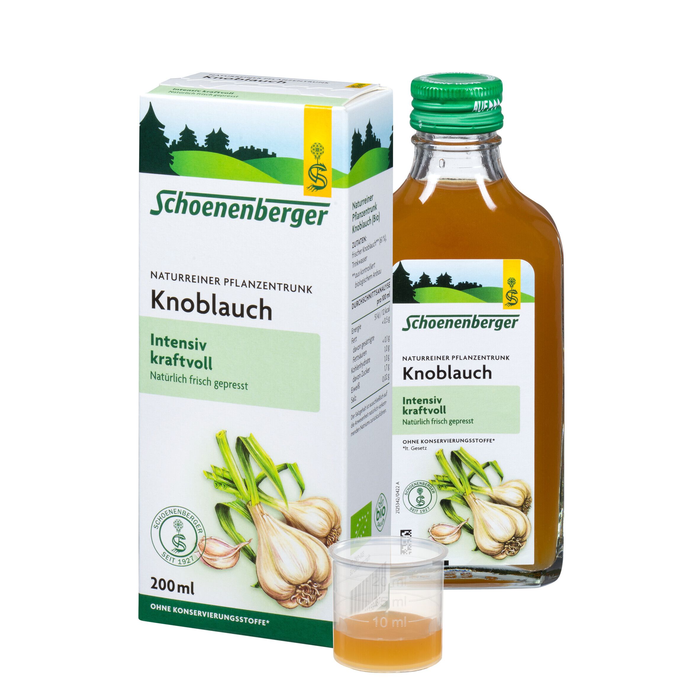 Knoblauchsaft Schoenenberg Bio 200 ml Saft
