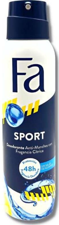 FA Sport Desodorante Anti-Manchas Spray 150 ml