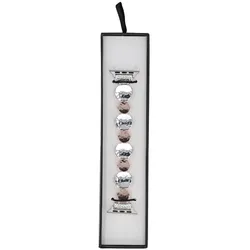 Neue Armbänder für die Smartwatch GlacierX Gleam Moons Stretch Bracelet Silver Blush für die Apple Watch 38/40/41mm Silber-Rosa