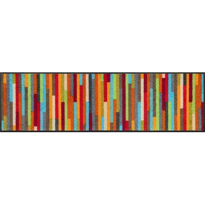Läufer "Mikado Stripes" Gr. 20, bunt, B:35cm H:7mm L:120cm, Kunstfaser, WASH+DRY BY KLEEN-TEX, Teppiche, Läufer, Schmutzfangläufer, modernes Streifen Design, rutschhemmend, waschbar