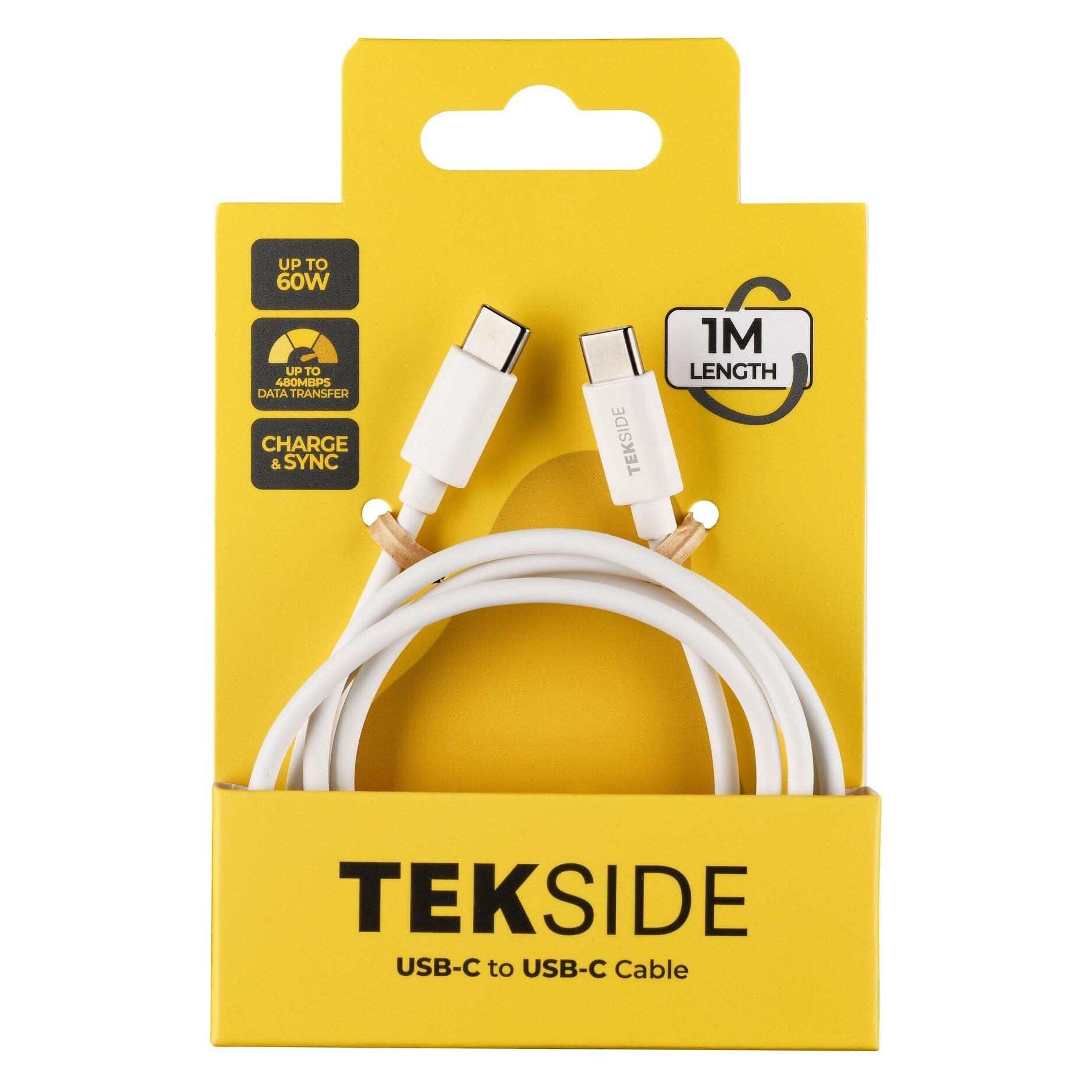 Cellularline TEKSIDE Kabel (1 m, 15 W) (TKSUDATAC2C1MESPCW)