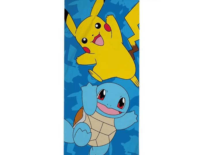Pokemon strandlaken Pikachu en squrtlke 70 x 140 cm - katoen