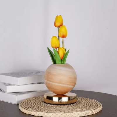 Inspire Curations Tulip LED Night Light USB Rechargeable Table Lamp For Bedroom & Bedside Decor orange Tulips