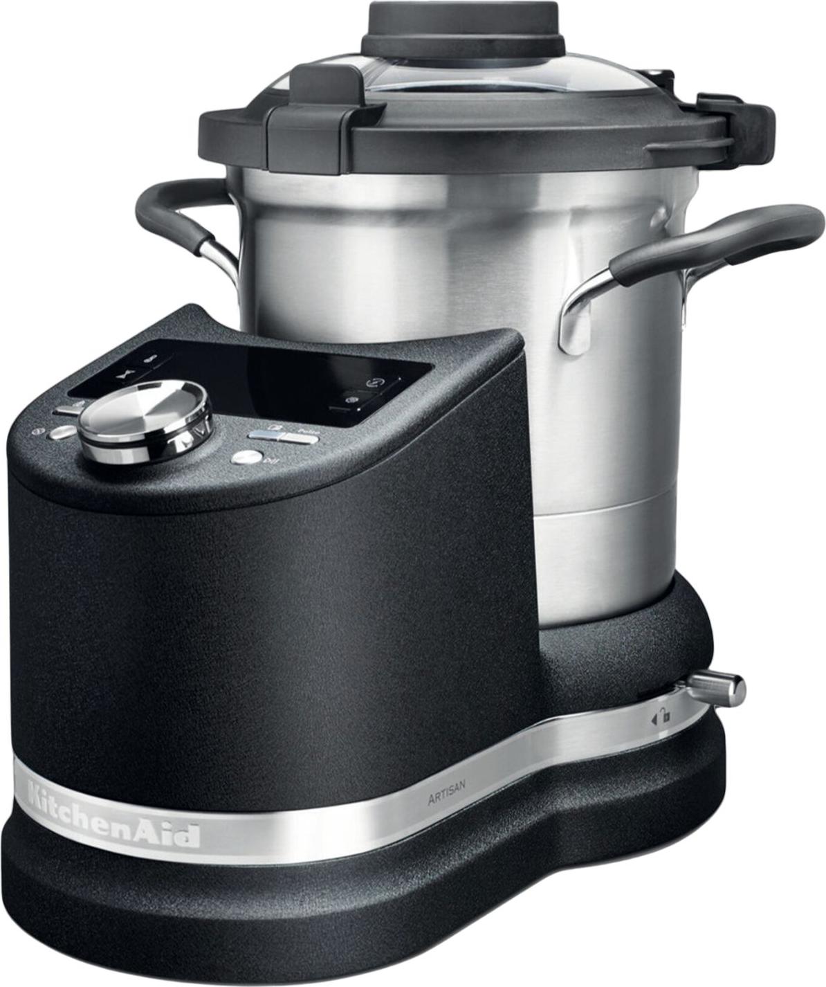 KitchenAid Artisan, 4,5 l, 140 °C, 40 °C, Schwarz, Edelstahl, Tasten, Drehregler, Edelstahl