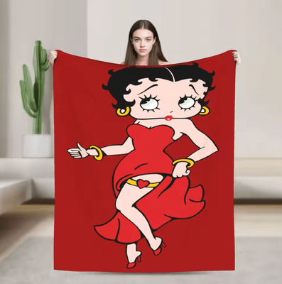 Inspire Curations Betty Boop Soft Plush Flannel Throw Blanket 7 153x204cm