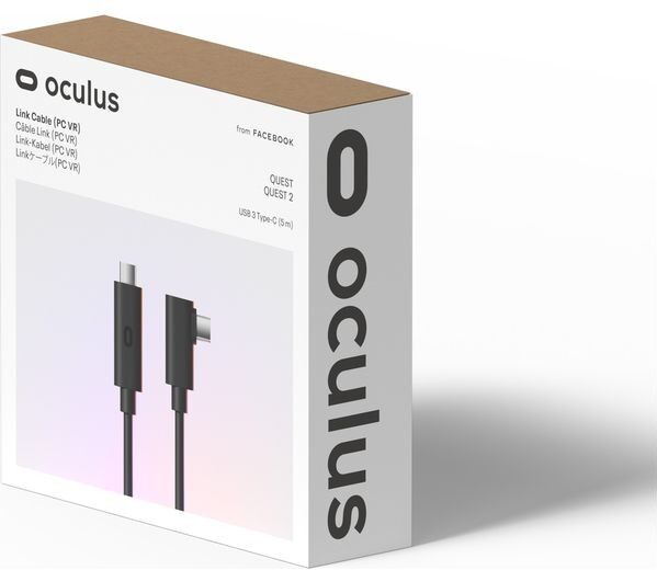 Meta Quest Link Cable USB Type-C 5 m Black (Fibre-Optic, Straight + Right-Angle)