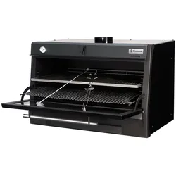 Diamond Holzkohleofen-BBQ, GN 2/1 + GN1/1 (120 Kg/h)/Schwarz (CBQ-120/BK)