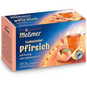 Meßmer Tee Toskanischer Pfirsich, Früchtetee nach toskanischer Art, 50 g, 20 Beutel