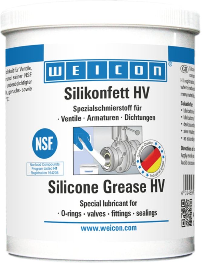 WEICON Silikonfett HV lebensmittelechtes Schmierfett 450g transluzent (10062499)
