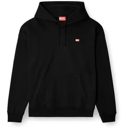 DIESEL Herren Hoodie - ROB HOOD, Sweatshirt, Kapuze, Logo, Baumwoll-Mix Schwarz / M
