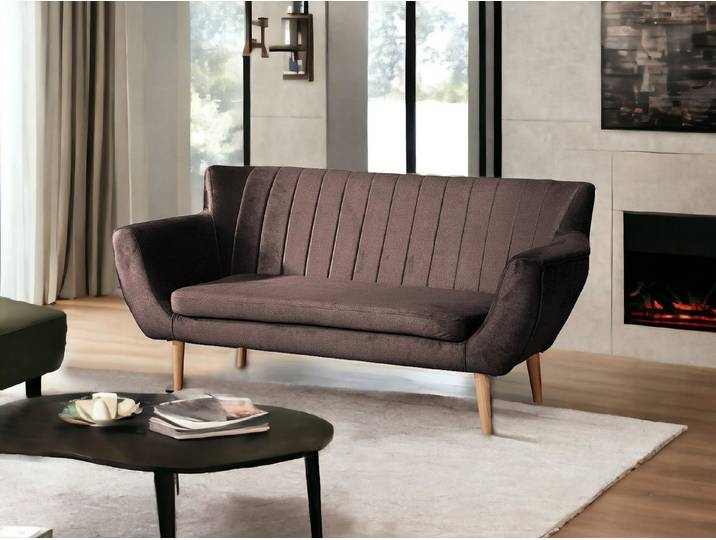Compleo 2-Sitzer Sofa mit hohen Beinen, Velours-Sofa TULIO, Breite: 160, Komfortabel, und elegant