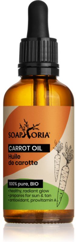 Soaphoria Organic Carrot Oil huile de carotte nourrissante visage, corps et cheveux 50 ml