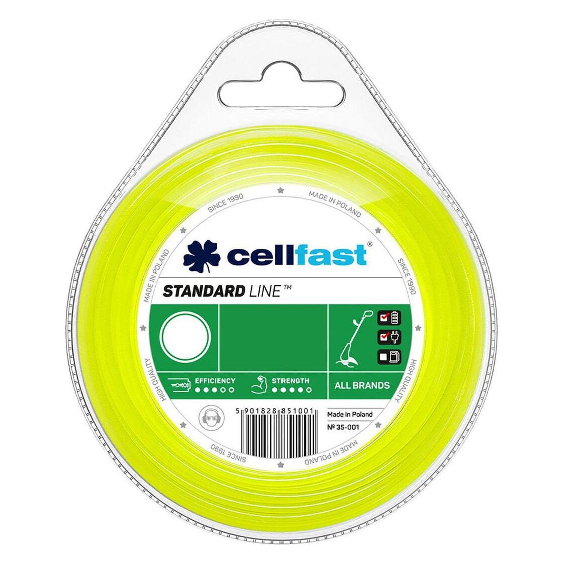 Cellfast Standard-Trimmerschnur, gelb (Rasentrimmer) (35-007)
