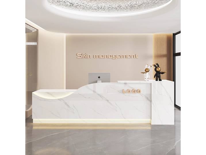 Équipement personnalisé bureau de réception beauté Simple créatif esthétique bureaux de réception à la mode luxe Mostrador mobilier de bureau