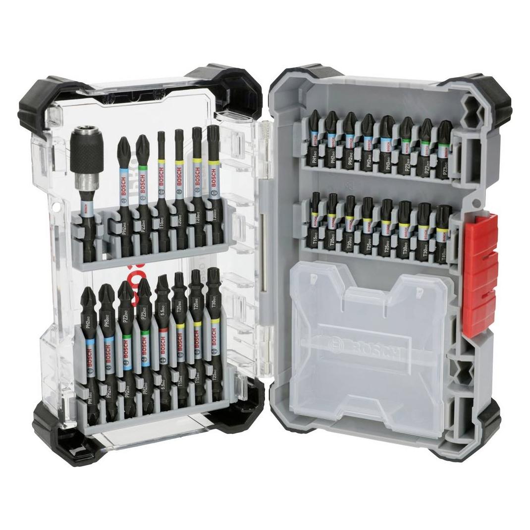 Bosch Professional Zubehör PRO Impact Schrauberbit-Set (Innensechsrund TX, Kreuz Phillips PH, Kreuz Pozidriv PZ) (2608521U71)