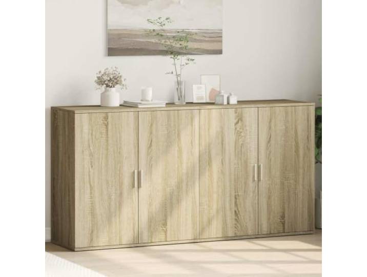 HEFZGDB Robustes Sideboard aus Holzwerkstoff mit glatter Oberfläche, hoher Stabilität und Feuchtigkeitsbeständigkeit für das Wohnzimmer, bietet praktischen Stauraum und eine große
