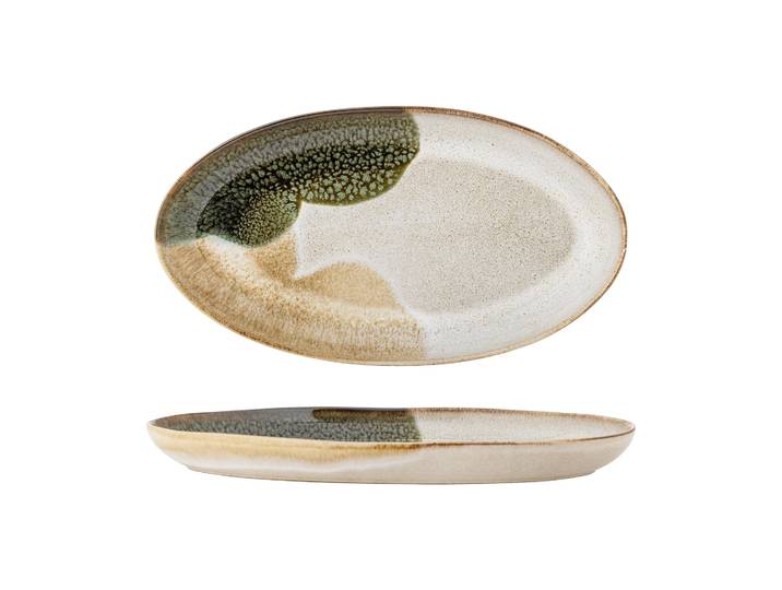 Bloomingville Jules plat de service Green, 33,5x18,5 cm
