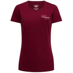 La Sportiva, Damen, Funktionsshirt, Climb Flower T-Shirt W (XL), Rot