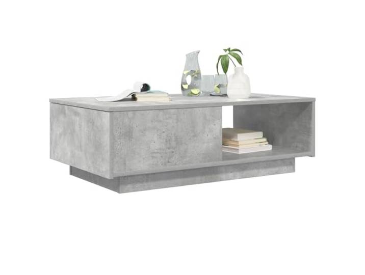 KTHLBRH Rechteckiger Beistelltisch mit Schublade, Zementgrau, 95 cm Mehrschichtholz, 1 Schublade, modernes Design, für Wohnzimmer, pflegeleicht