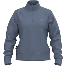 Mizuno Athletic 1/4-Zip langarm Trainingsshirt Damen 08 - wild wind S