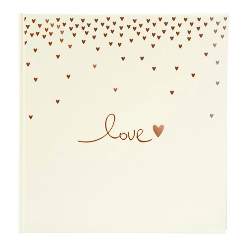 Goldbuch Raining Hearts Pfirsich 30x31 60 weiße S. Hochzeit 08015