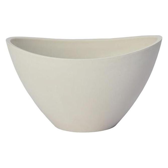 Domoletti Flowerpot 09YB35, spw, 35 cm, Ø 24 cm, white (24 x 20 cm) (09YB35 white stone)