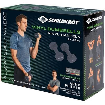 VINYL HANTEL Set, 2x 3,0kg (grey), in 4C-Box,